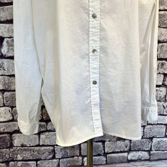 Chico's Design White Button Down Long Sleeve Blouse Size XL - Picture 3 of 9
